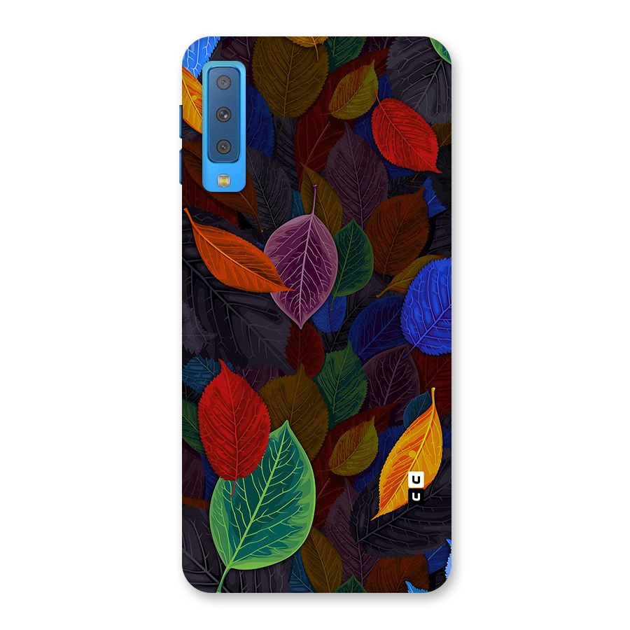 Colorful Leaves Pattern Back Case for Galaxy A7 (2018)