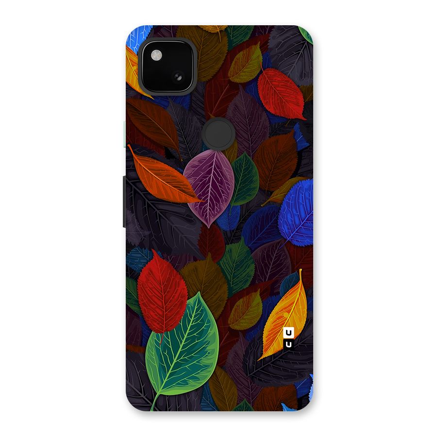 Colorful Leaves Pattern Back Case for Google Pixel 4a
