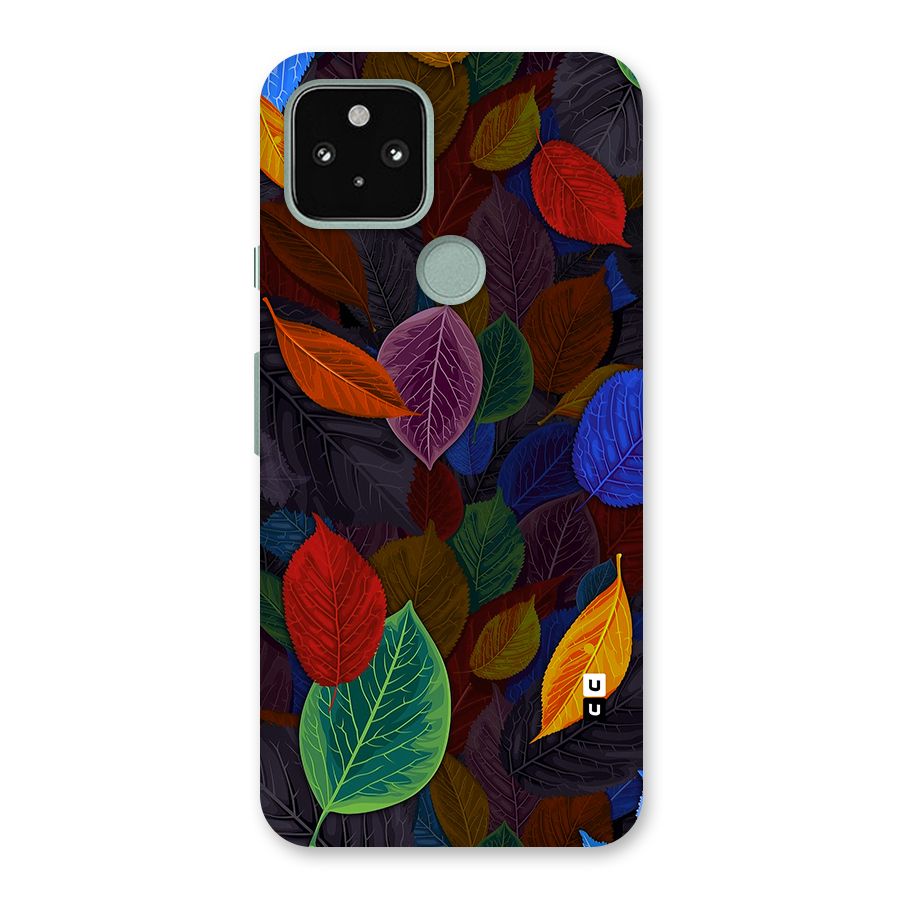Colorful Leaves Pattern Back Case for Google Pixel 5