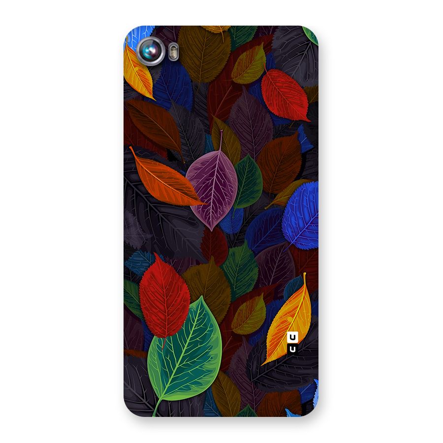 Colorful Leaves Pattern Back Case for Micromax Canvas Fire 4 A107