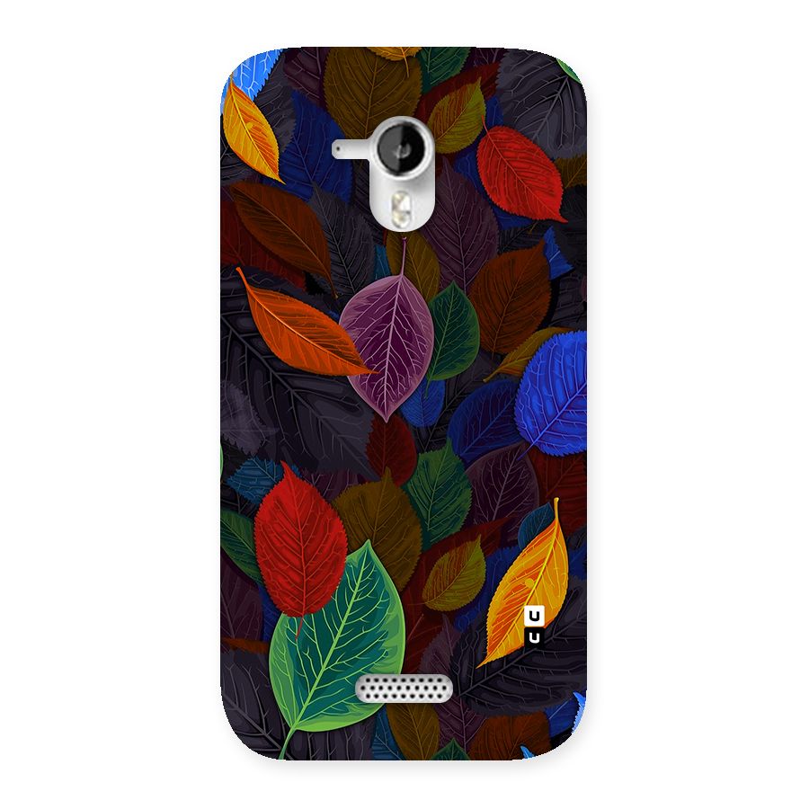 Colorful Leaves Pattern Back Case for Micromax Canvas HD A116