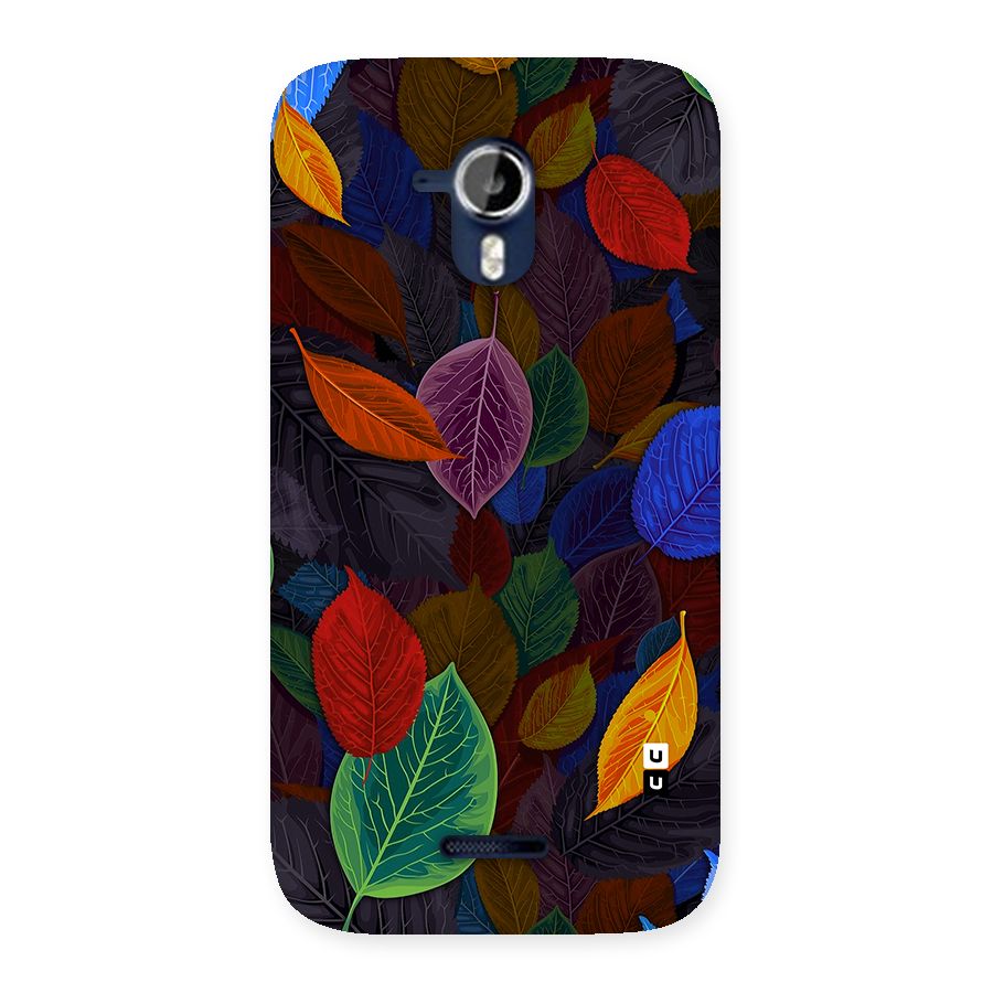 Colorful Leaves Pattern Back Case for Micromax Canvas Magnus A117