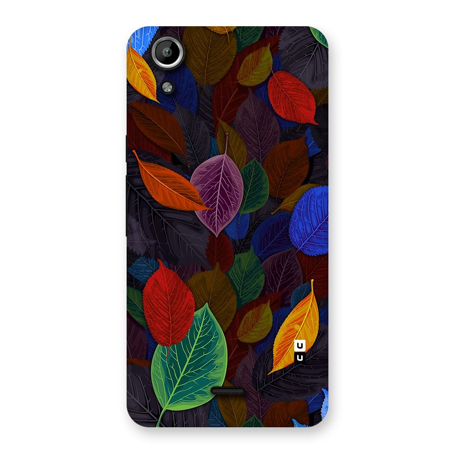Colorful Leaves Pattern Back Case for Micromax Canvas Selfie Lens Q345