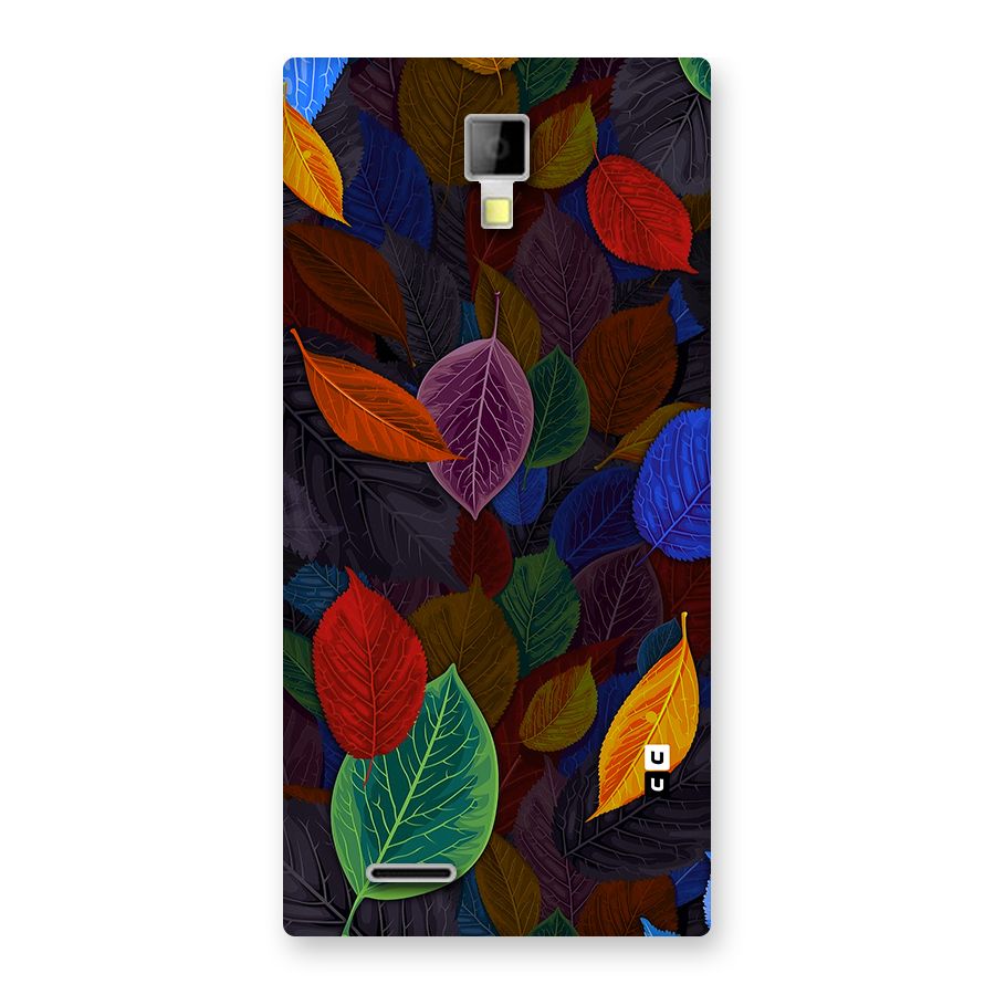 Colorful Leaves Pattern Back Case for Micromax Canvas Xpress A99
