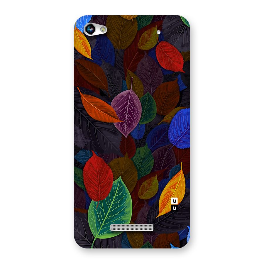 Colorful Leaves Pattern Back Case for Micromax Hue 2
