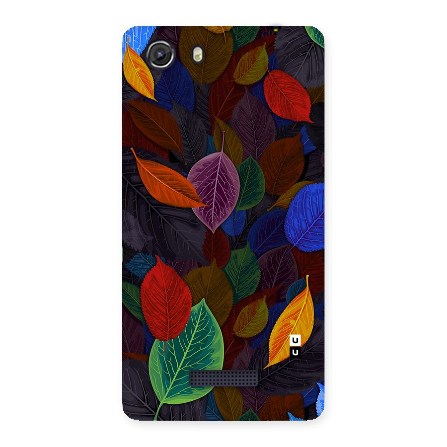 Colorful Leaves Pattern Back Case for Micromax Unite 3
