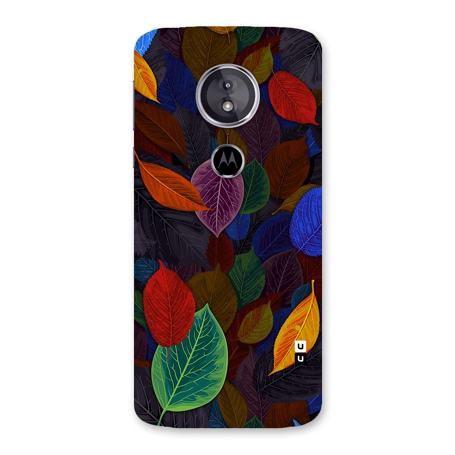 Colorful Leaves Pattern Back Case for Moto E5
