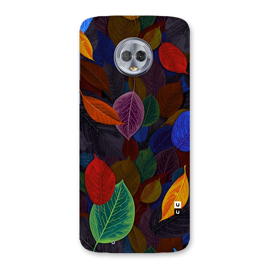 Colorful Leaves Pattern Back Case for Moto G6