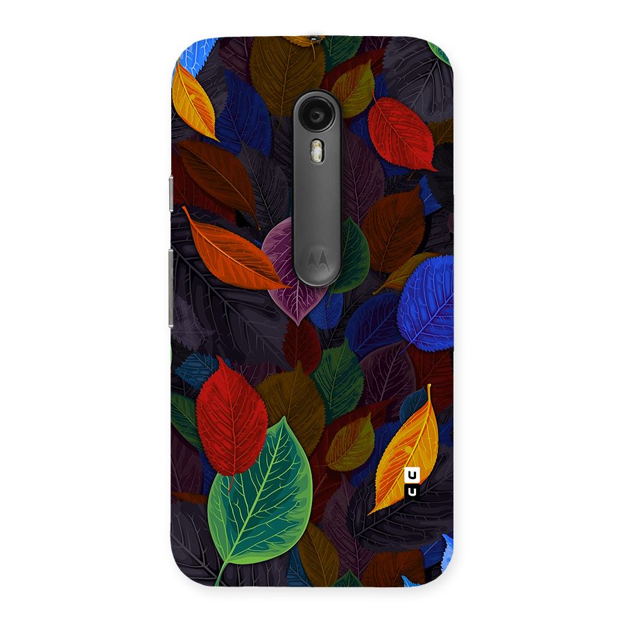 Colorful Leaves Pattern Back Case for Moto G Turbo