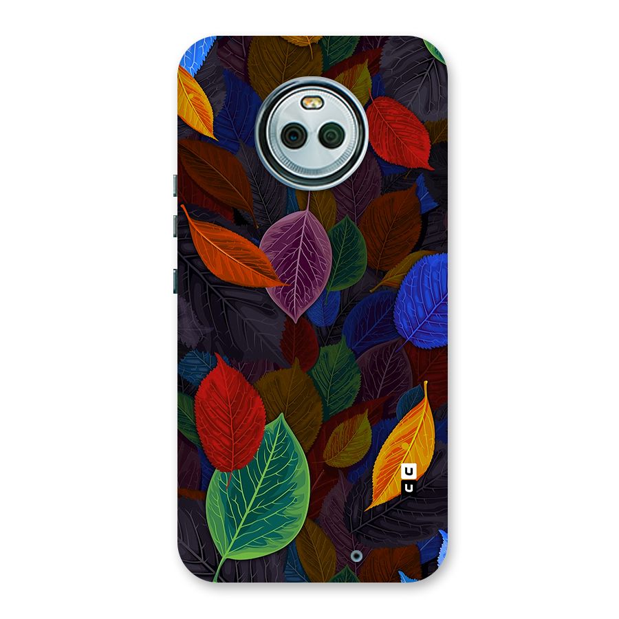 Colorful Leaves Pattern Back Case for Moto X4