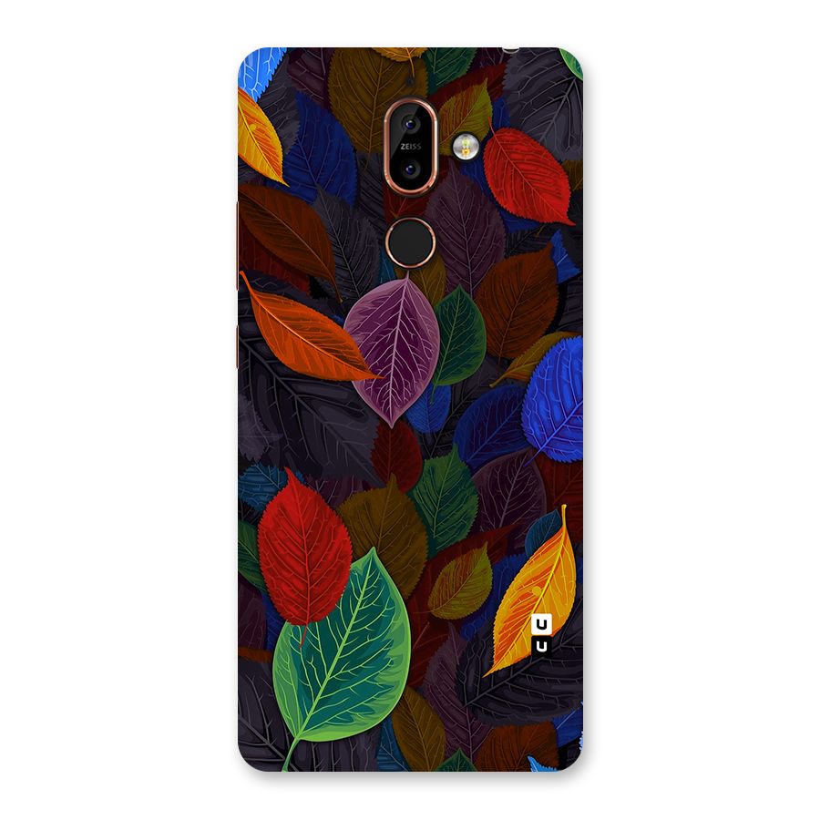 Colorful Leaves Pattern Back Case for Nokia 7 Plus