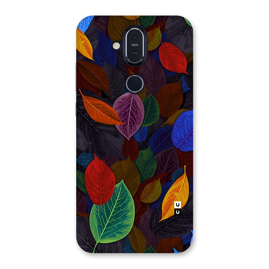 Colorful Leaves Pattern Back Case for Nokia 8.1
