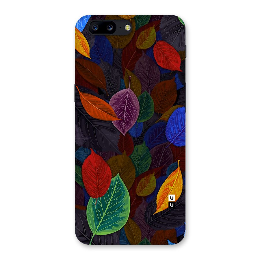 Colorful Leaves Pattern Back Case for OnePlus 5