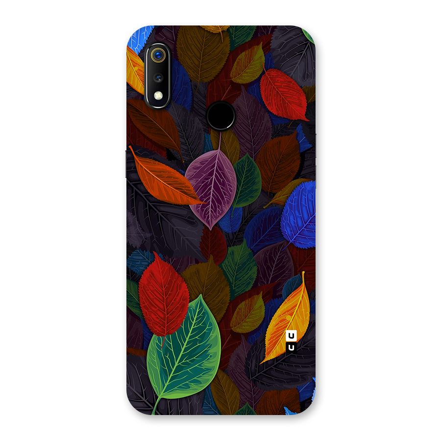 Colorful Leaves Pattern Back Case for Realme 3
