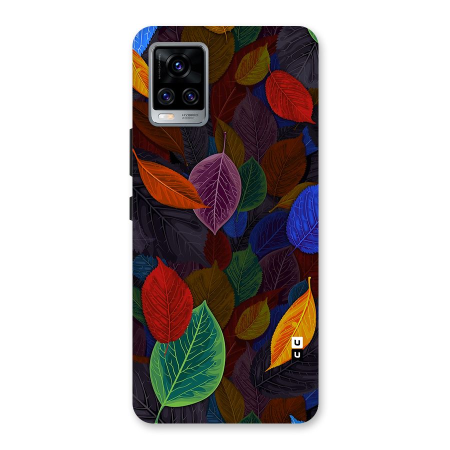Colorful Leaves Pattern Back Case for Vivo V20 Pro