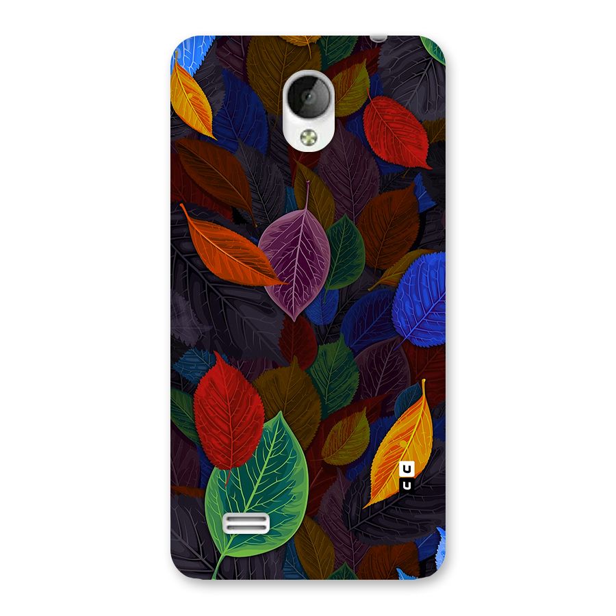 Colorful Leaves Pattern Back Case for Vivo Y21