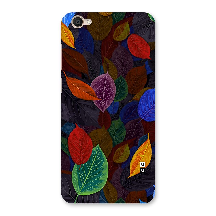 Colorful Leaves Pattern Back Case for Vivo Y55s