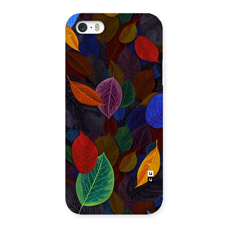 Colorful Leaves Pattern Back Case for iPhone SE