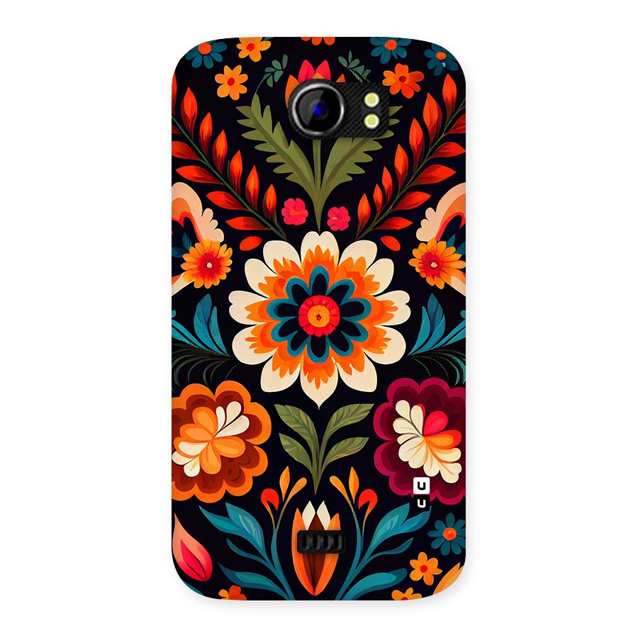 Colorful Mexican Floral Pattern Back Case for Canvas 2 A110