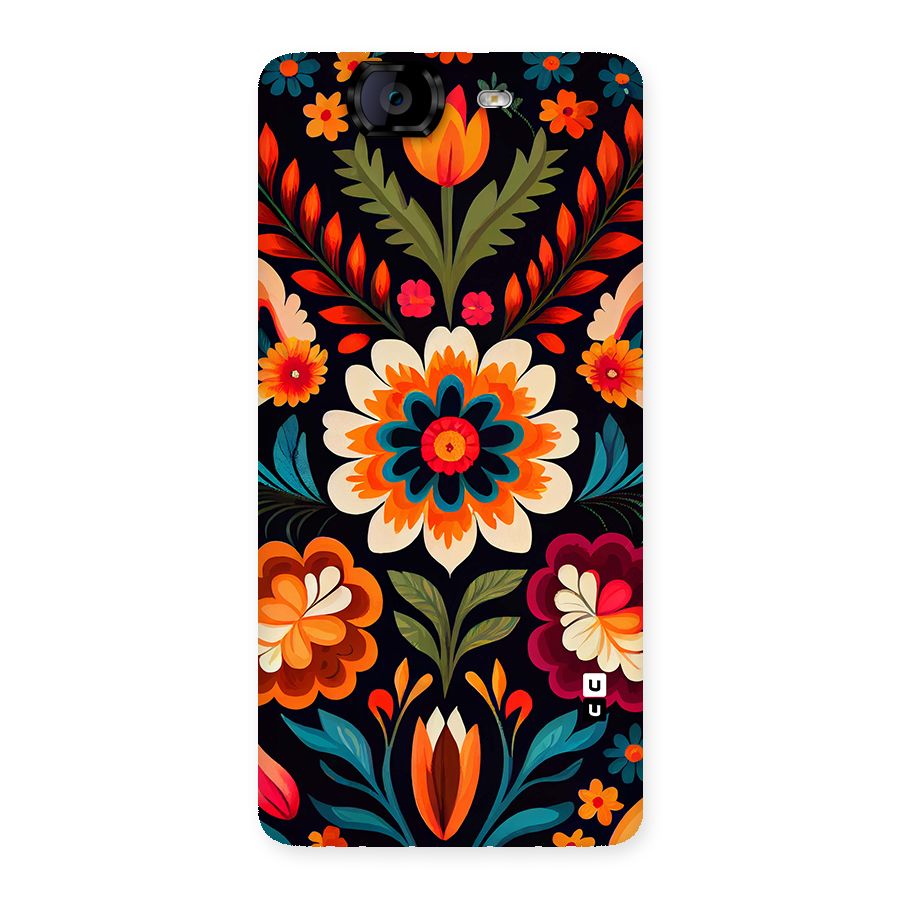 Colorful Mexican Floral Pattern Back Case for Canvas Knight A350