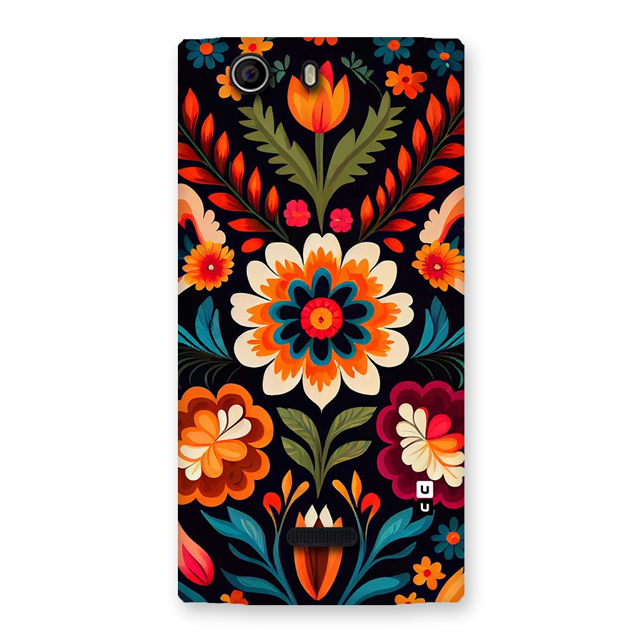 Colorful Mexican Floral Pattern Back Case for Canvas Nitro 2 E311