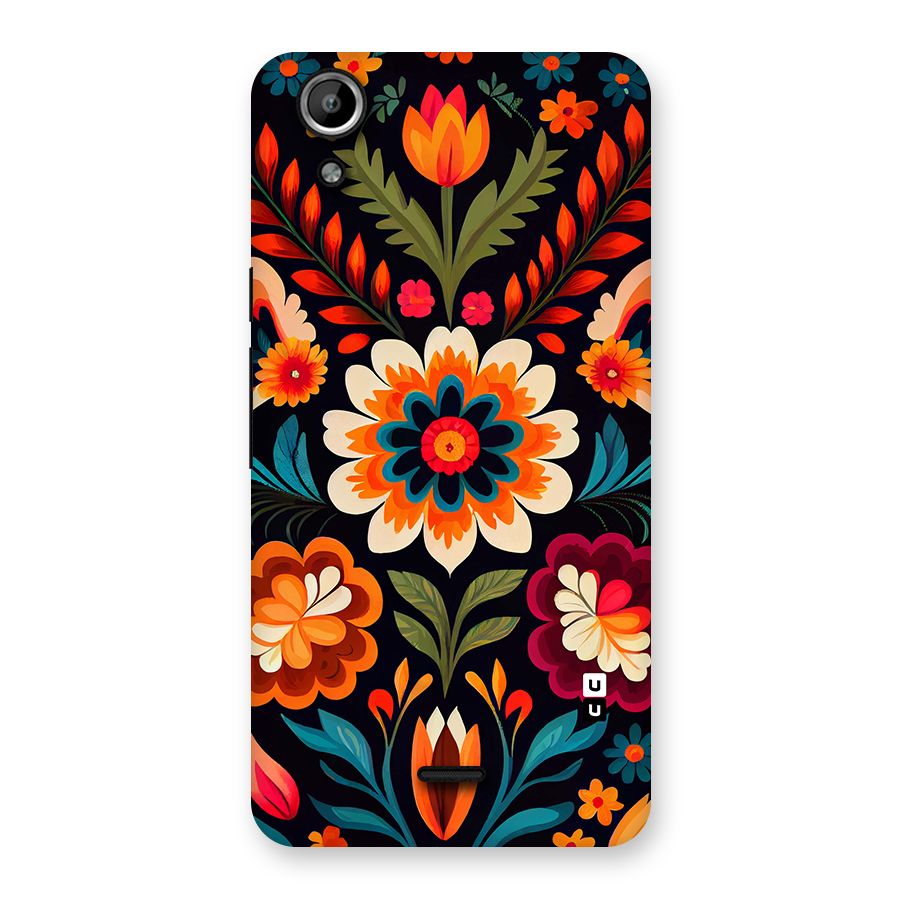 Colorful Mexican Floral Pattern Back Case for Canvas Selfie Lens Q345