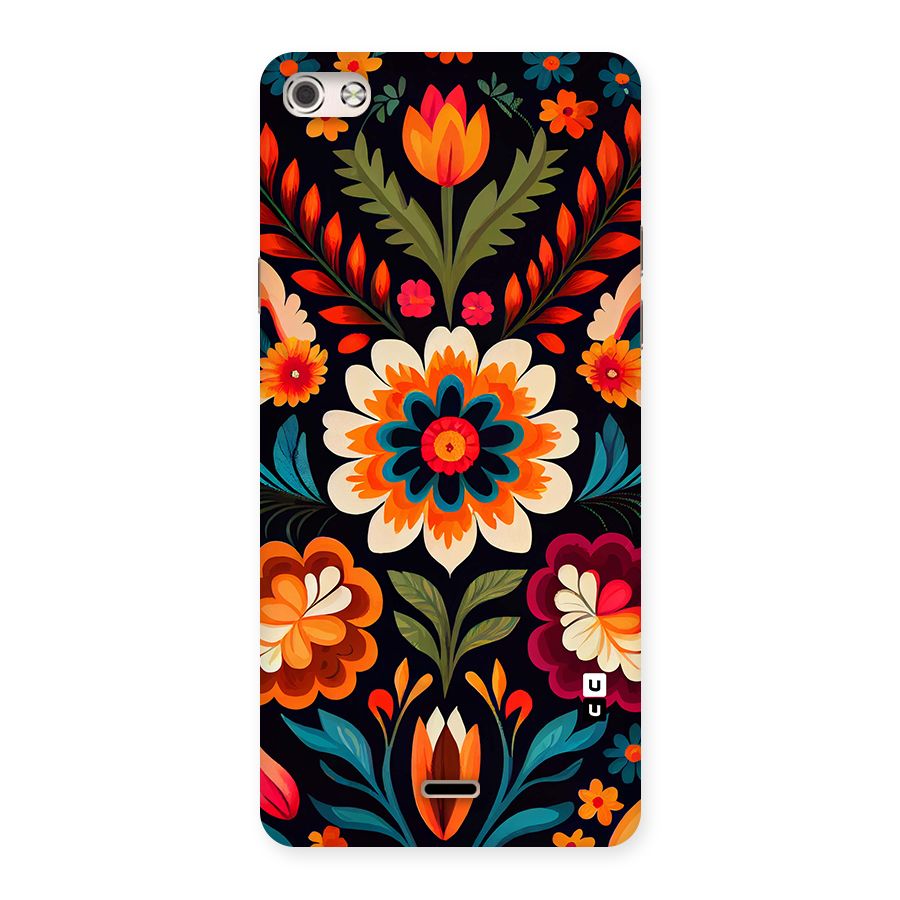 Colorful Mexican Floral Pattern Back Case for Canvas Silver 5