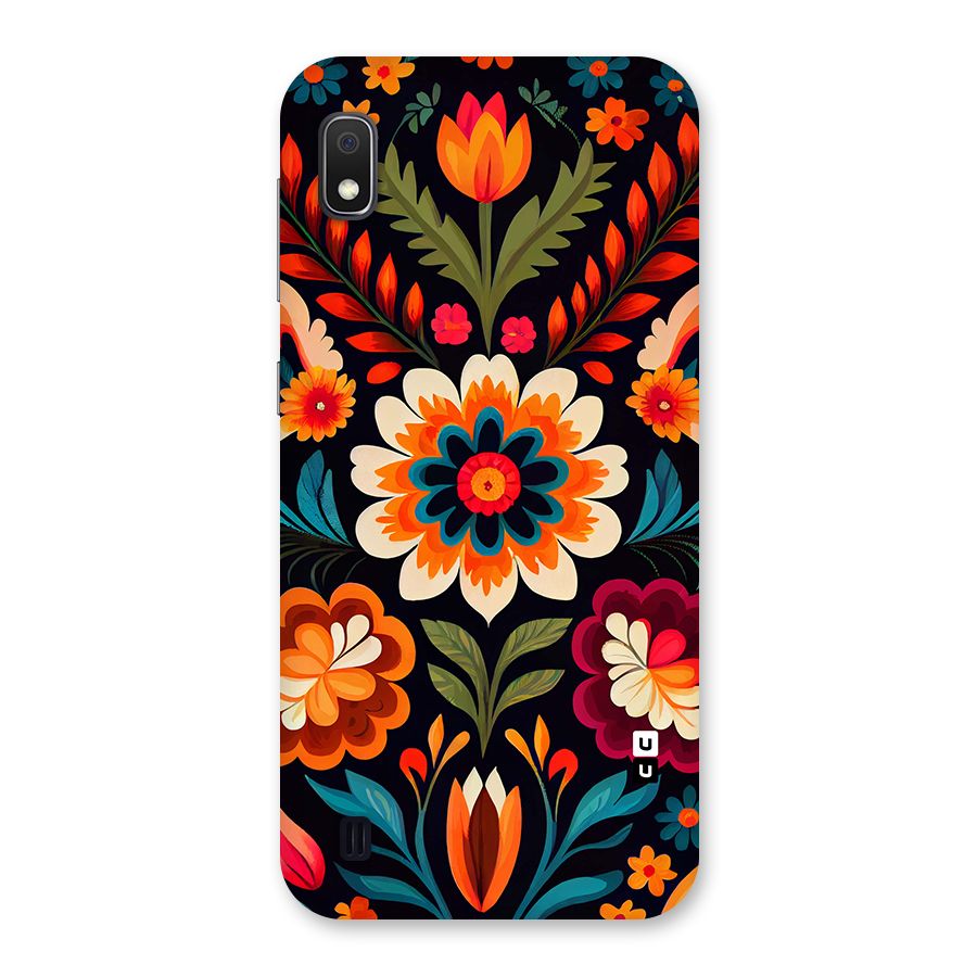 Colorful Mexican Floral Pattern Back Case for Galaxy A10
