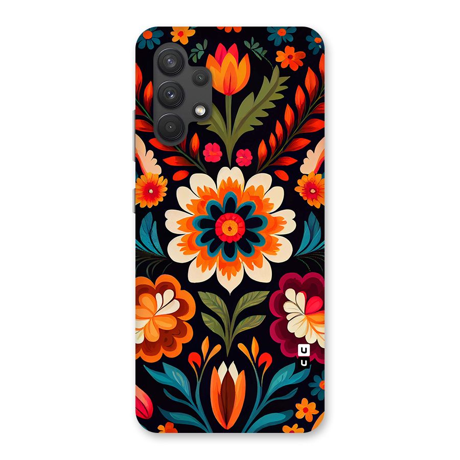 Colorful Mexican Floral Pattern Back Case for Galaxy A32