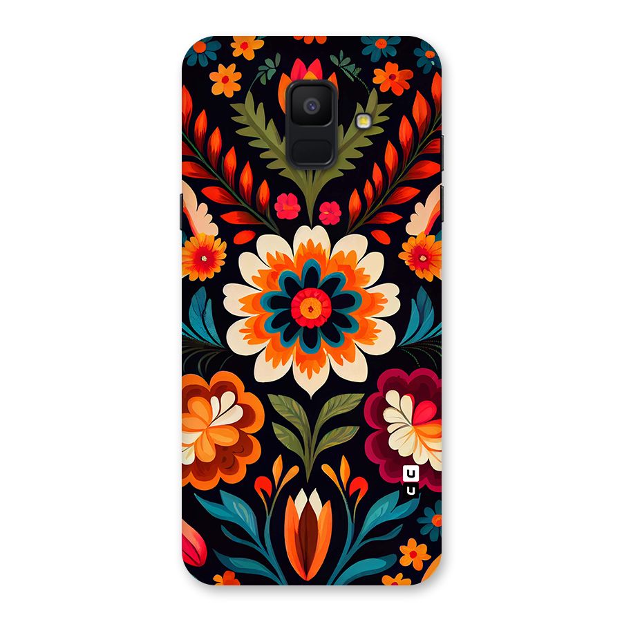 Colorful Mexican Floral Pattern Back Case for Galaxy A6 (2018)