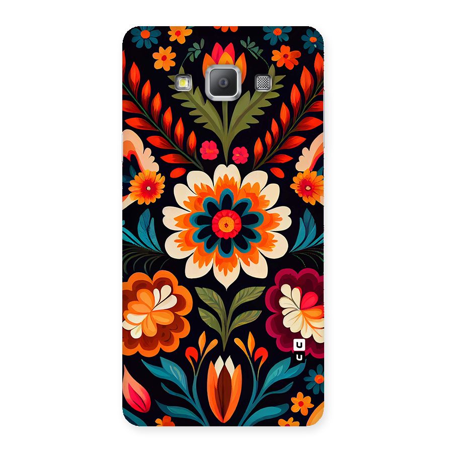 Colorful Mexican Floral Pattern Back Case for Galaxy A7