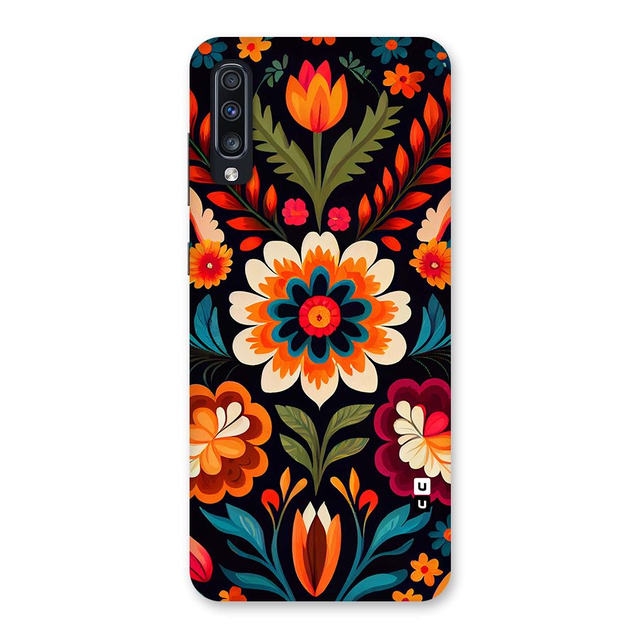 Colorful Mexican Floral Pattern Back Case for Galaxy A70