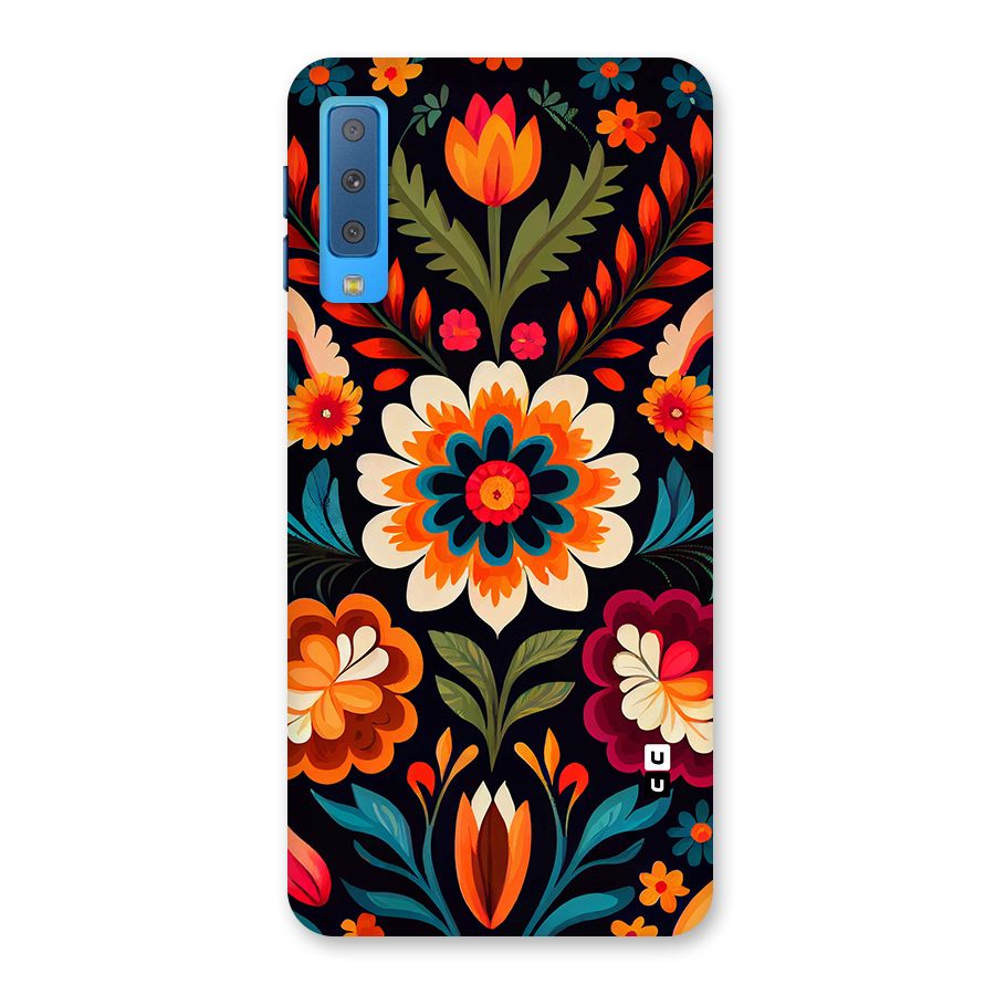 Colorful Mexican Floral Pattern Back Case for Galaxy A7 (2018)