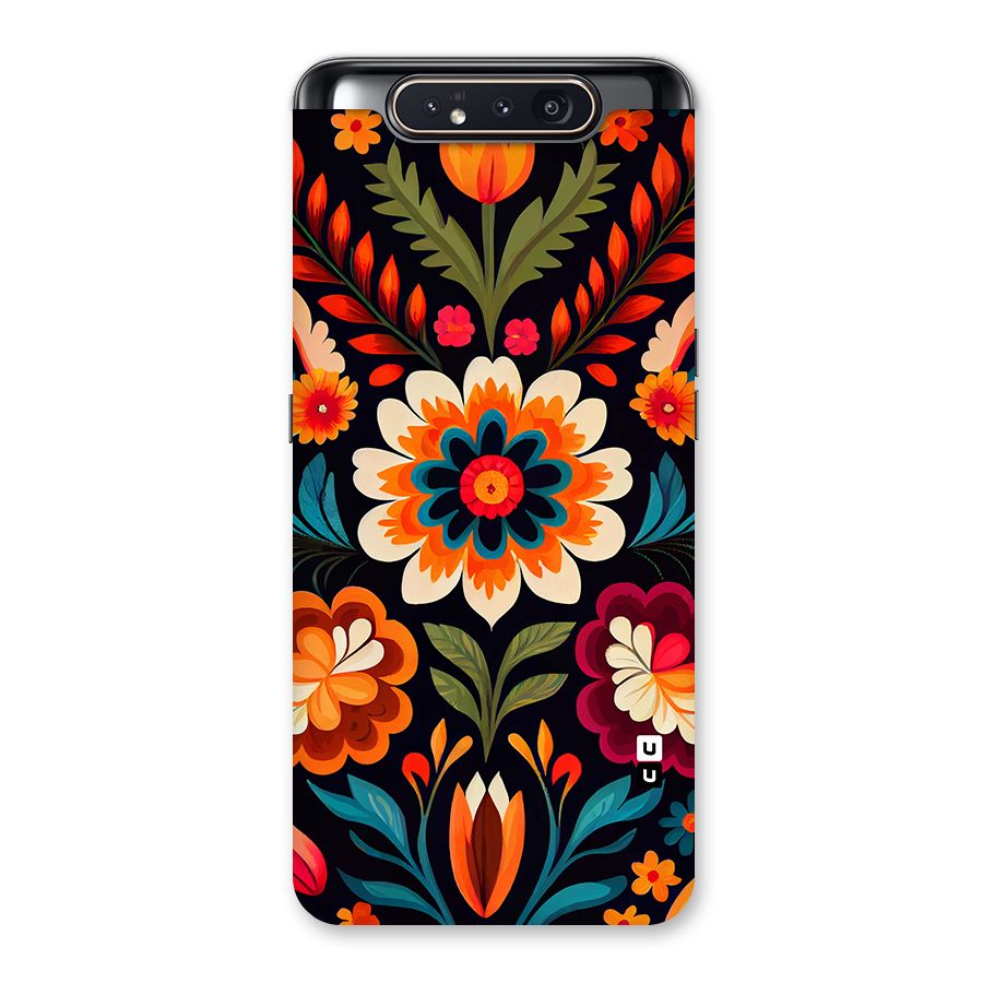 Colorful Mexican Floral Pattern Back Case for Galaxy A80