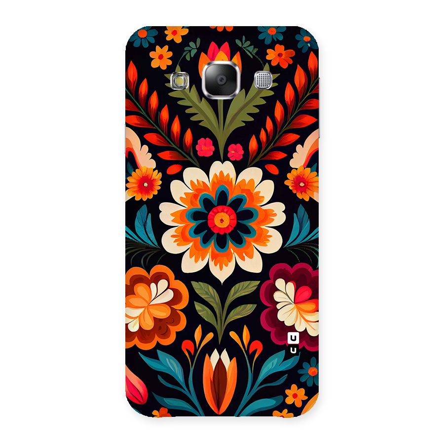 Colorful Mexican Floral Pattern Back Case for Galaxy E5