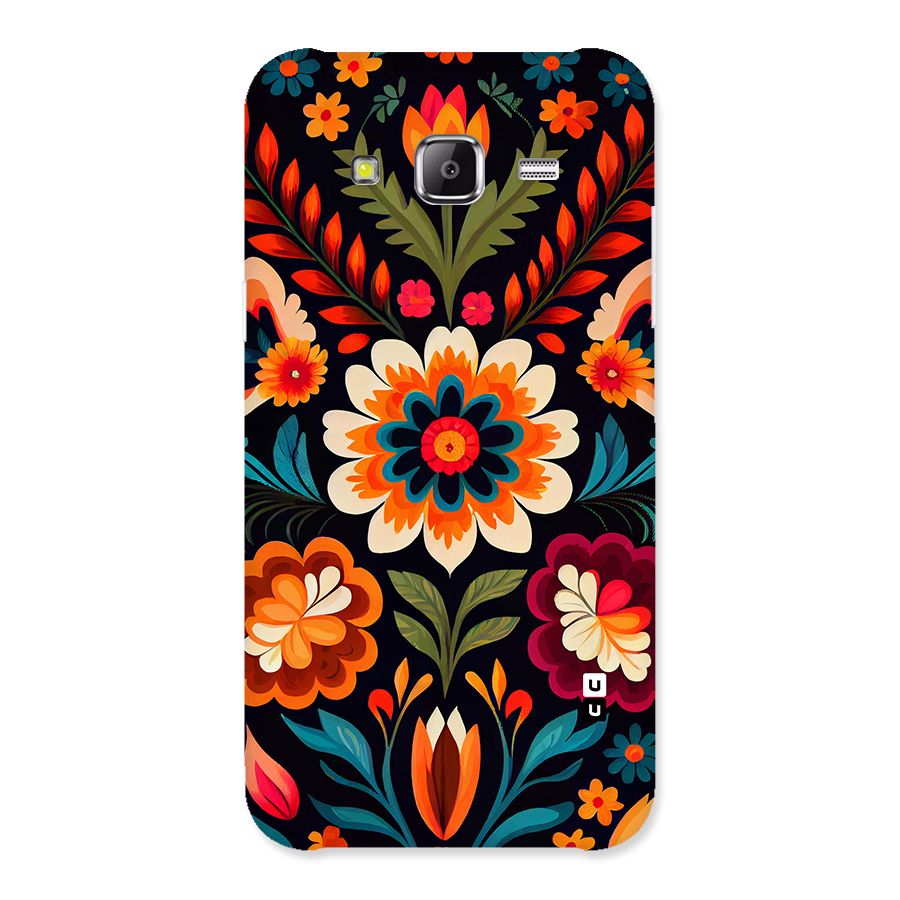 Colorful Mexican Floral Pattern Back Case for Galaxy J5