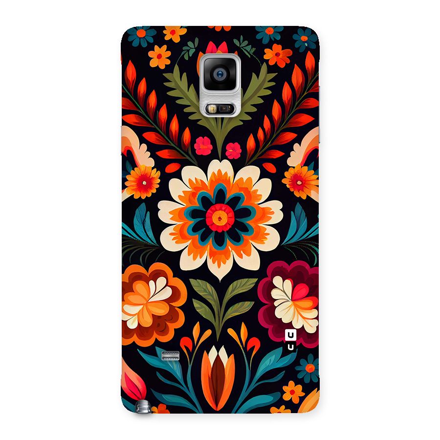 Colorful Mexican Floral Pattern Back Case for Galaxy Note 4