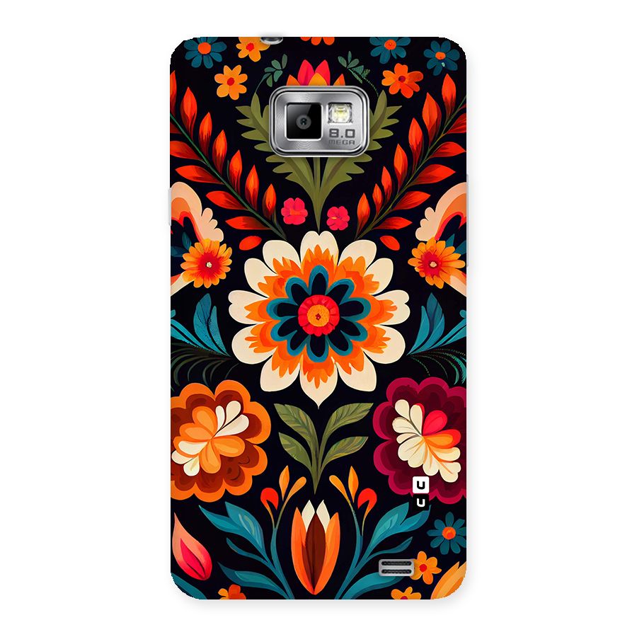Colorful Mexican Floral Pattern Back Case for Galaxy S2