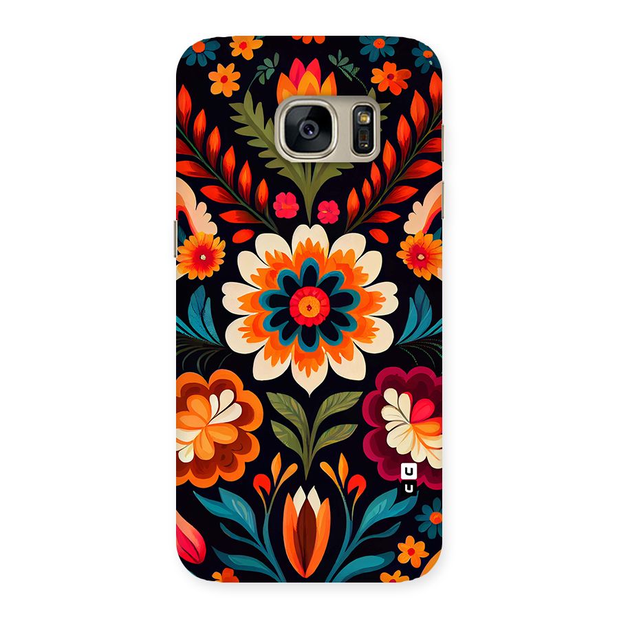 Colorful Mexican Floral Pattern Back Case for Galaxy S7
