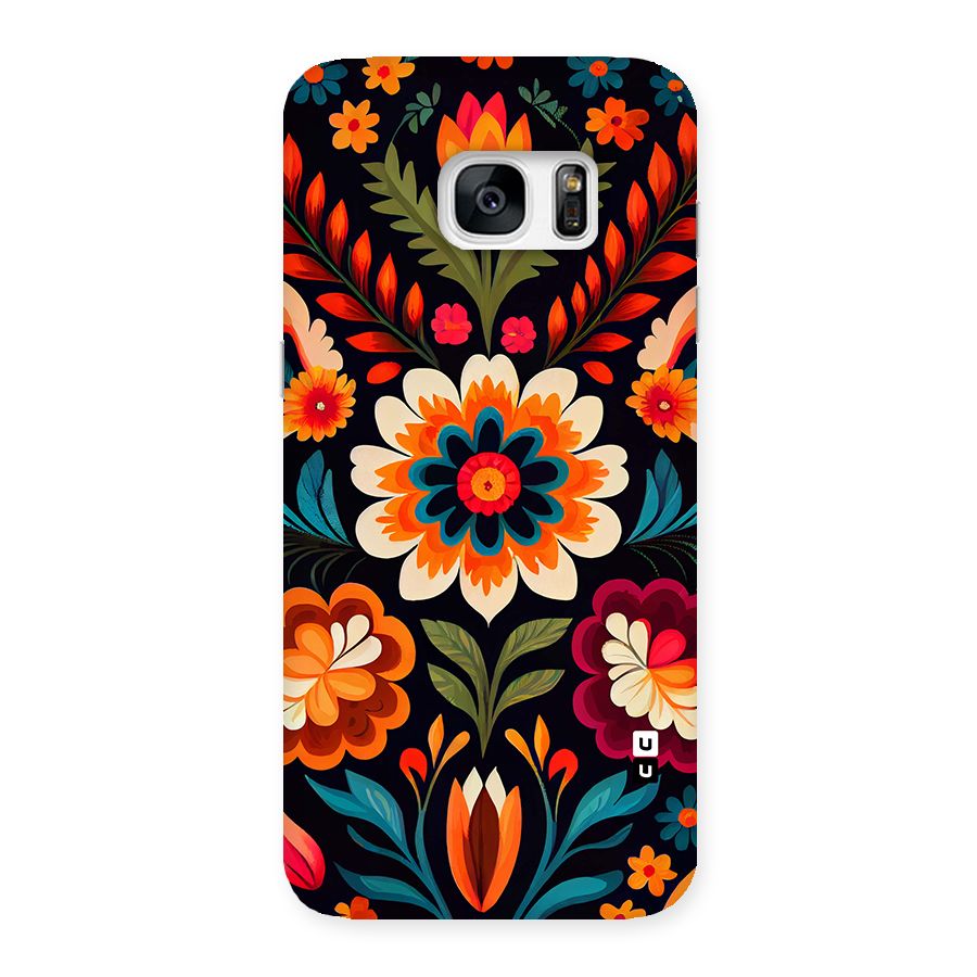Colorful Mexican Floral Pattern Back Case for Galaxy S7 Edge