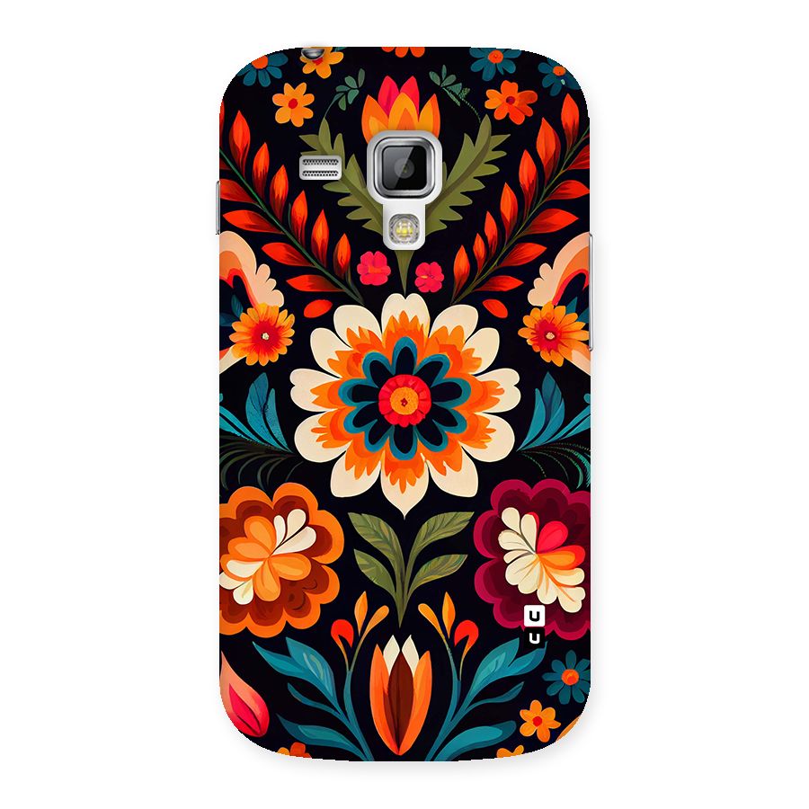 Colorful Mexican Floral Pattern Back Case for Galaxy S Duos