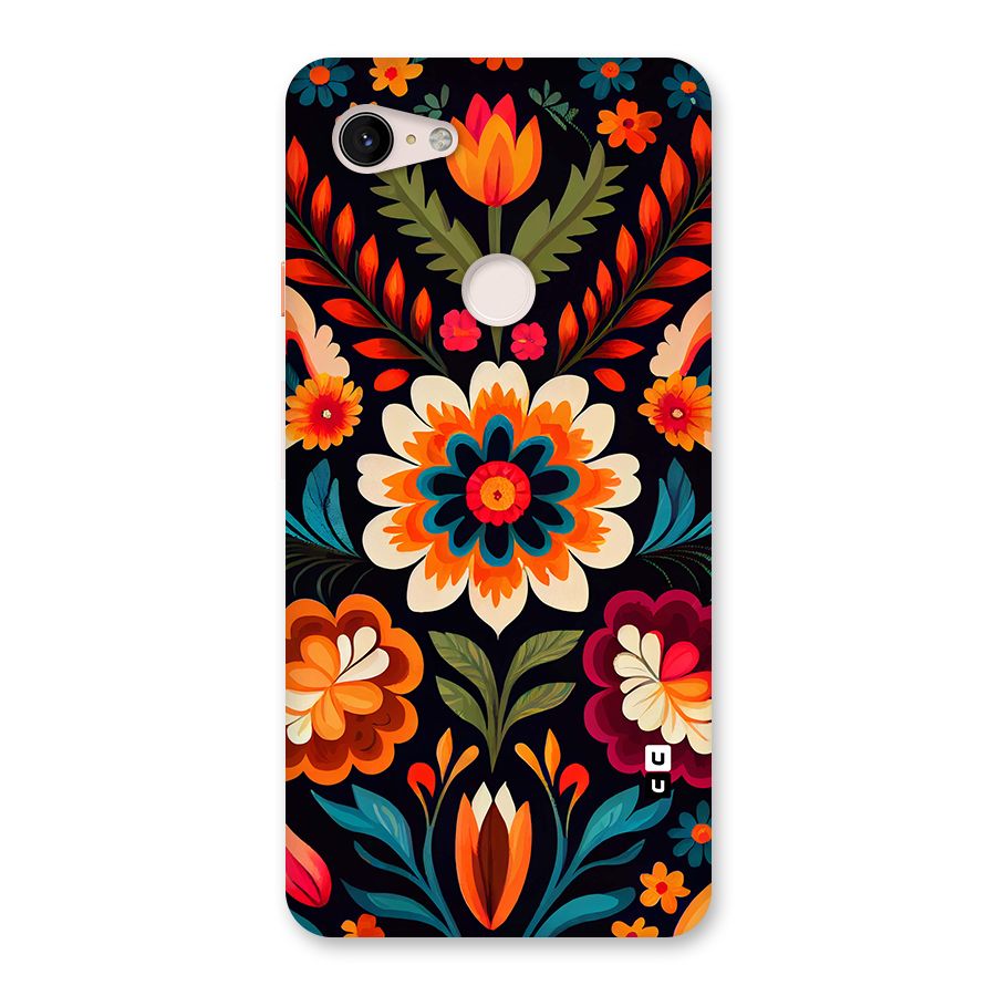 Colorful Mexican Floral Pattern Back Case for Google Pixel 3 XL