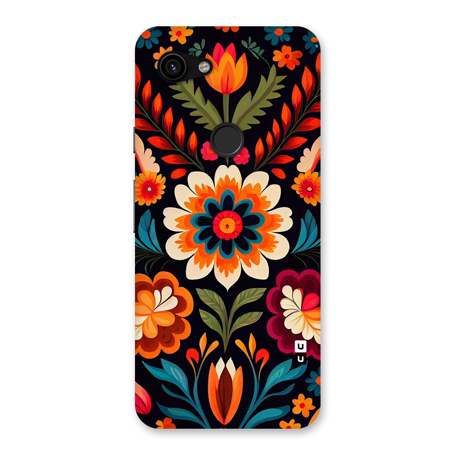 Colorful Mexican Floral Pattern Back Case for Google Pixel 3a
