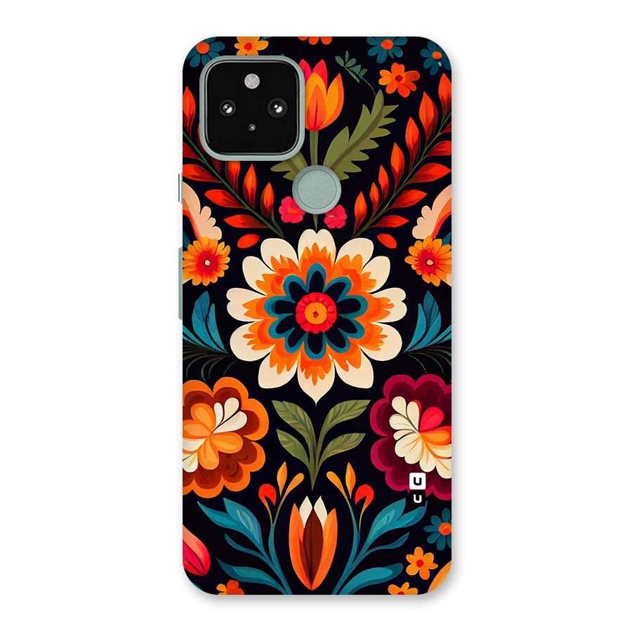 Colorful Mexican Floral Pattern Back Case for Google Pixel 5