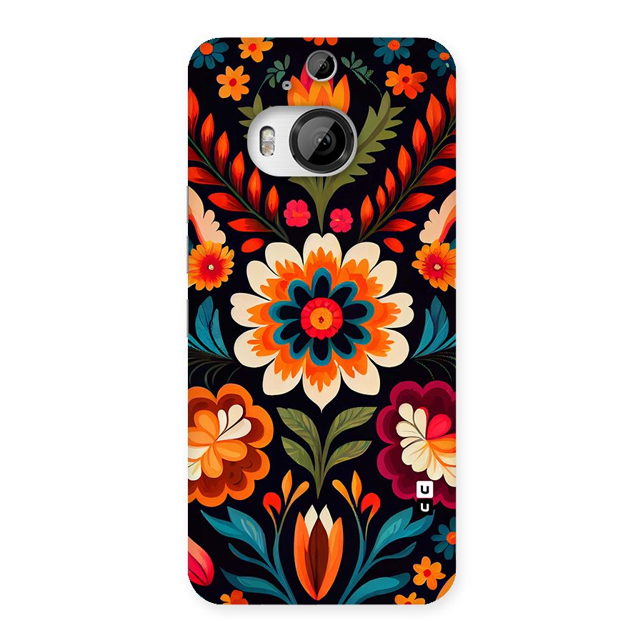 Colorful Mexican Floral Pattern Back Case for HTC One M9 Plus