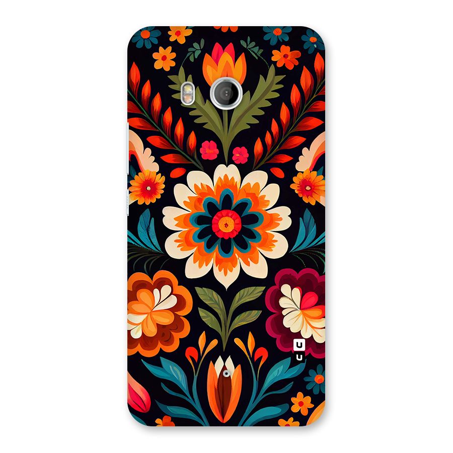 Colorful Mexican Floral Pattern Back Case for HTC U11