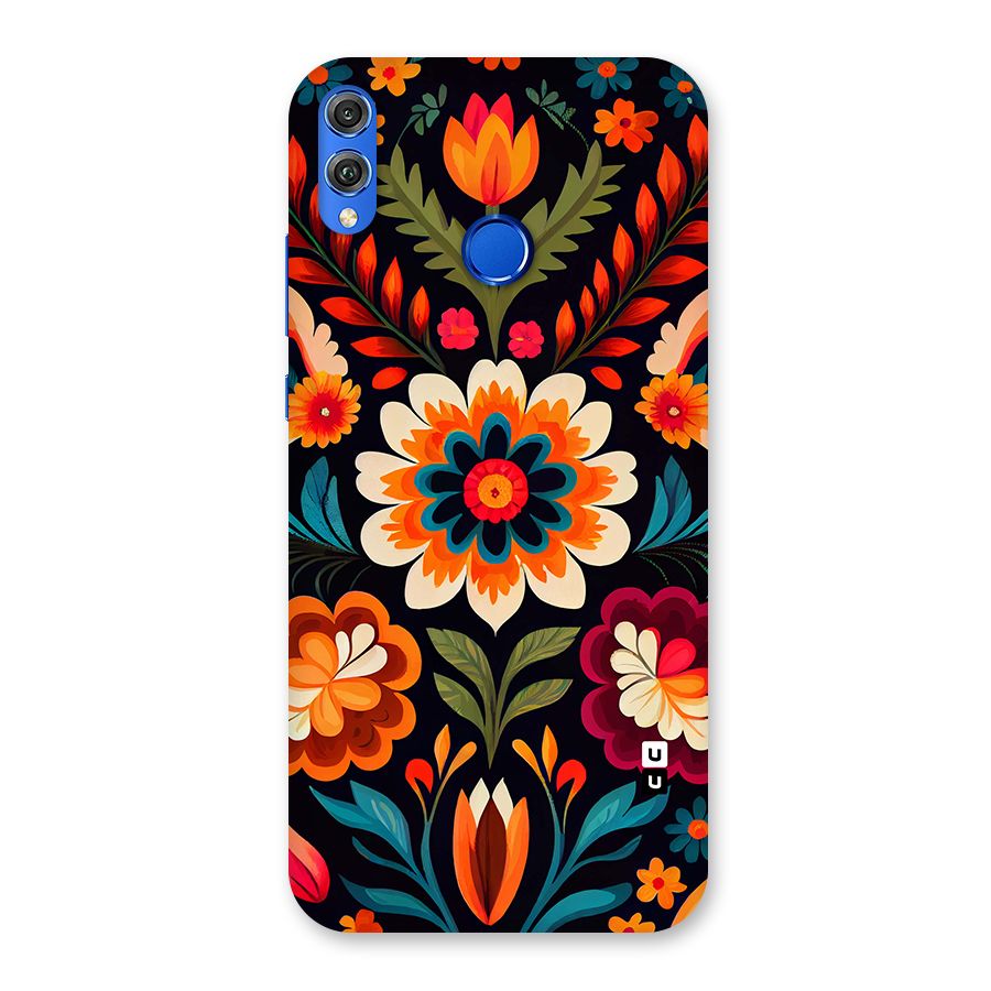 Colorful Mexican Floral Pattern Back Case for Honor 8X