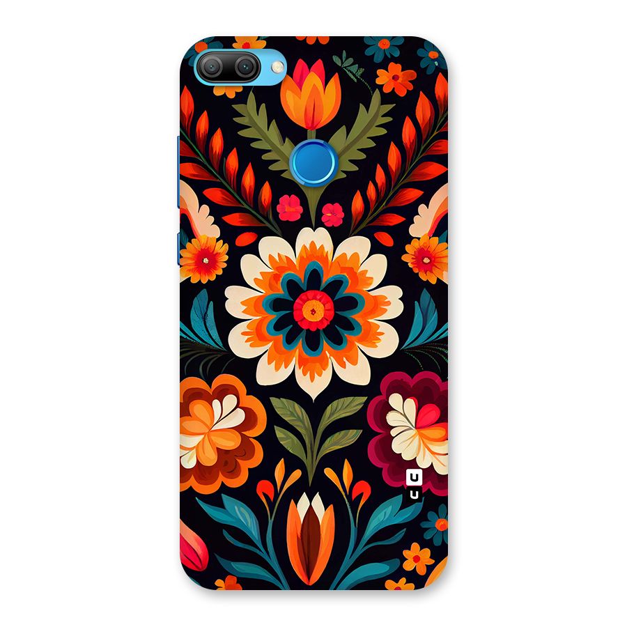 Colorful Mexican Floral Pattern Back Case for Honor 9N