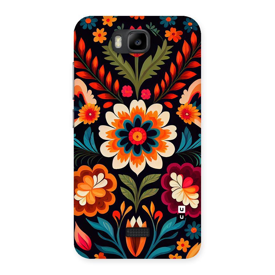 Colorful Mexican Floral Pattern Back Case for Honor Bee