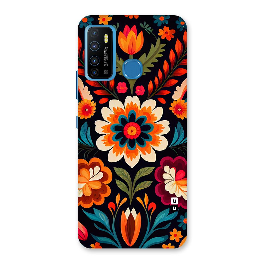 Colorful Mexican Floral Pattern Back Case for Infinix Hot 9